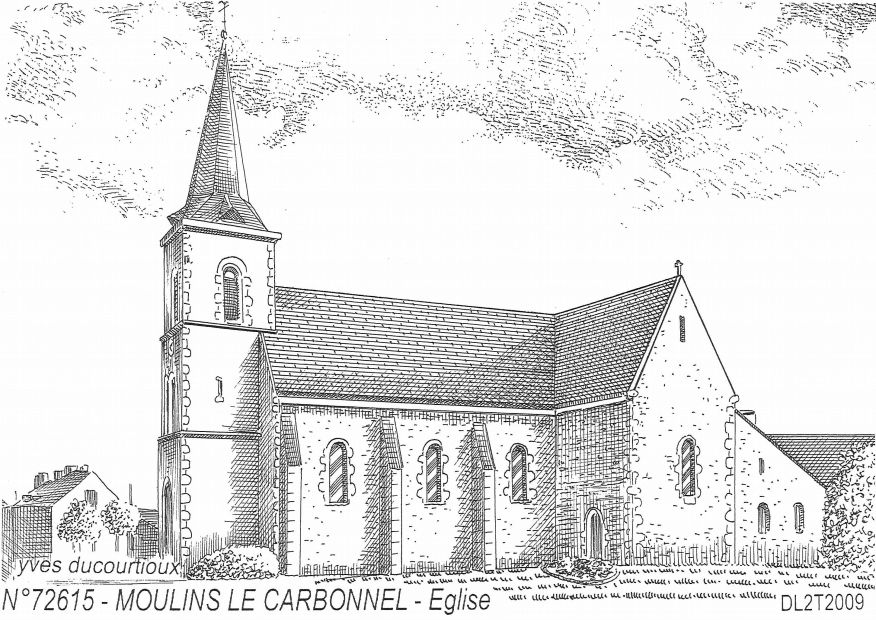 N 72615 - MOULINS LE CARBONNEL - église